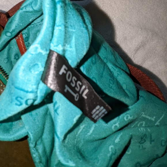 Vintage green leather Long Live Vintage crossbody bag. - Picture 10 of 13